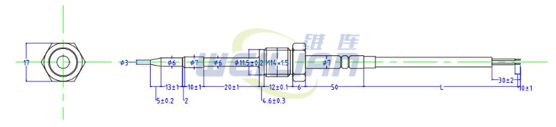 TS01系列溫度傳感器適用于汽車廢氣循環(huán)溫度檢測 上海維連電子
