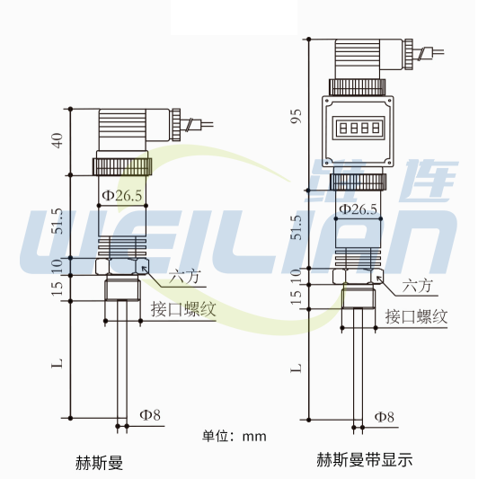 T14系列鉑電阻溫度傳感器 上海維連電子