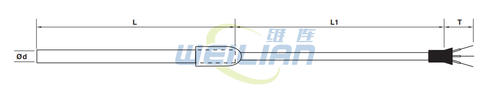 溫度傳感器定制 帶壓接密封的溫度傳感器 維連電子