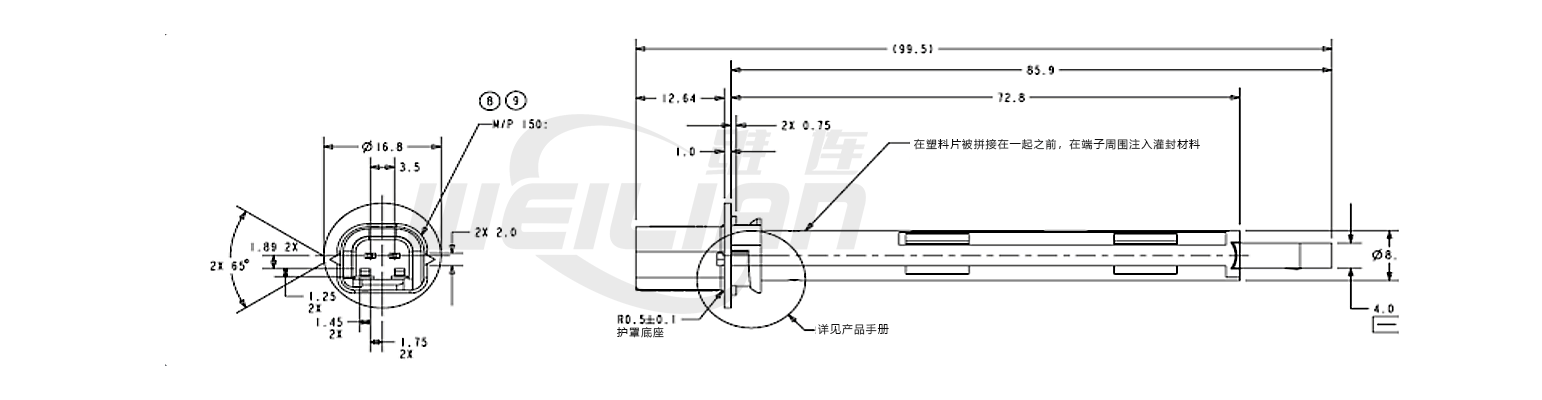 蒸發(fā)器pt100溫度傳感器 維連溫度傳感器